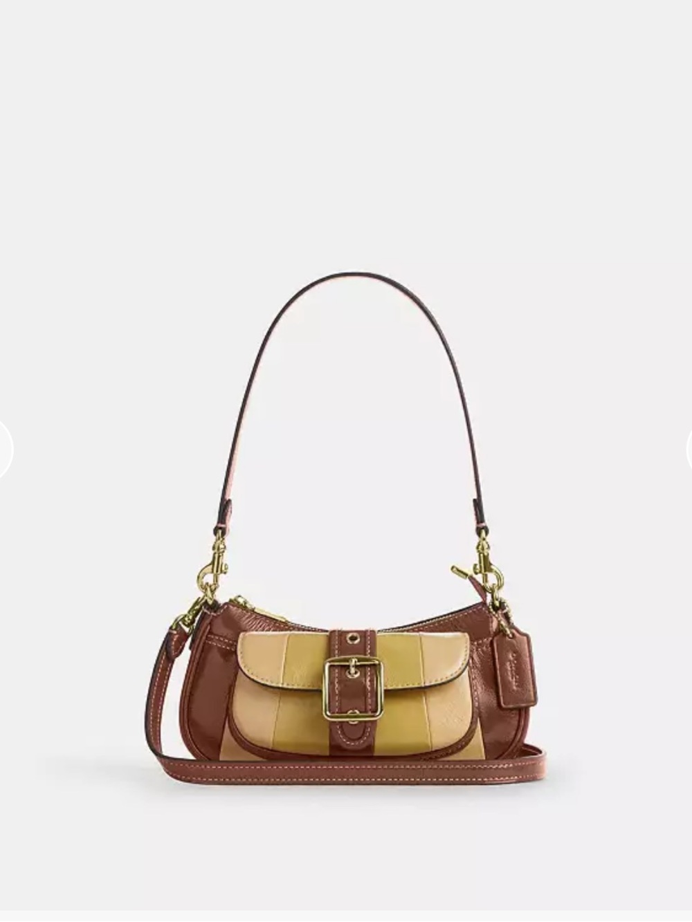 Coach Ashton Striped patchwork Mini shoulder bag